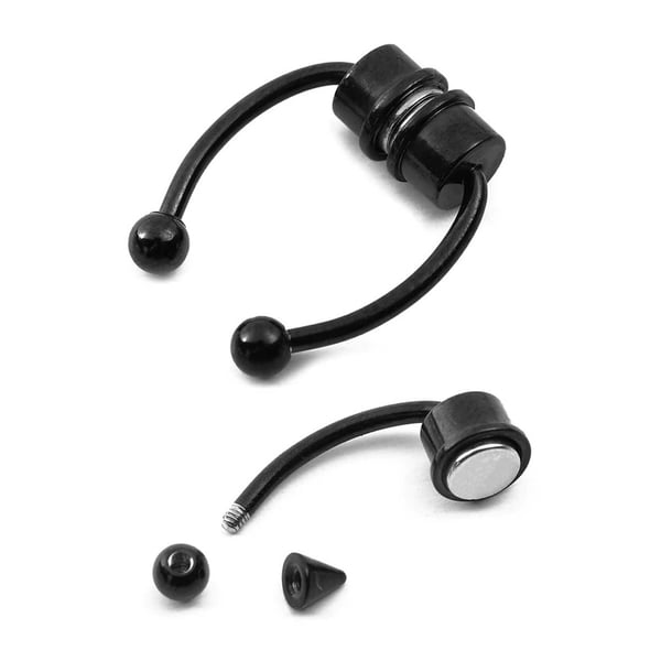 Magnetisk Fake Näsring Septum Näspiercing Silver