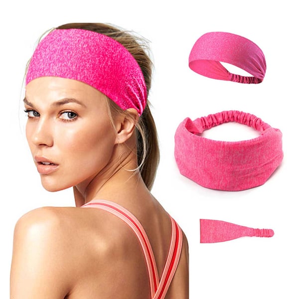 Yoga pannebånd hårbånd for sport trening rosa