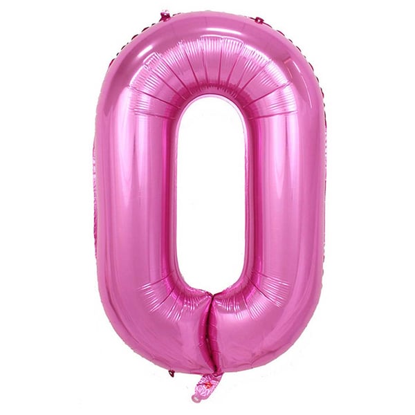 ENORM 102cm Sifferballong Rosa Metallic Nummer 0 Ballong
