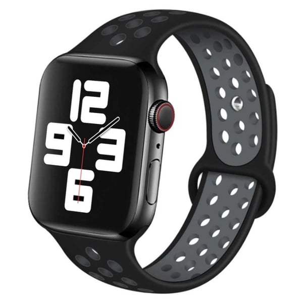 Apple Watch 38/40/41 Kompatible armbånd silikon sportsarmbånd svart grå