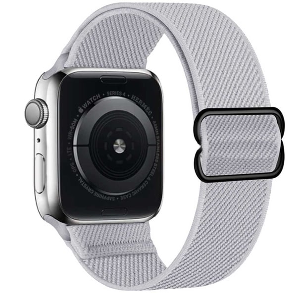 Apple Watch 42/44/45/49 Armband Nylon Ljusgrå