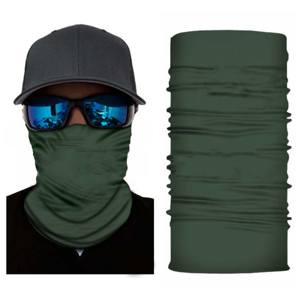 Multifunktionell Scarf Halsduk Ansiktsmask Bandana Grön