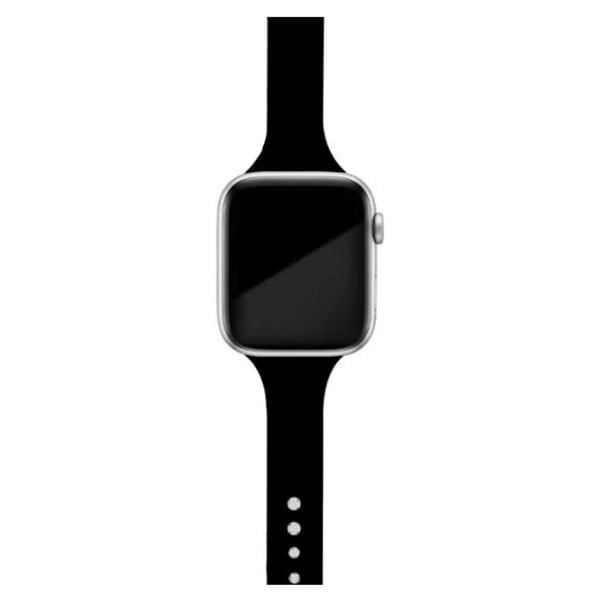 Small Apple Watch silikonarmbånd 42/44/45 svart