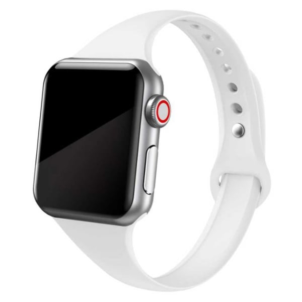 Small Apple Watch silikonarmbånd 38/40/41 hvitt