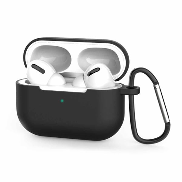 Svart Apple AirPods Pro Fodral Stötsäkert Skyddsfodral Silikon