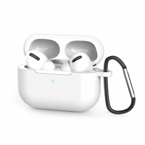 Vitt Apple AirPods Pro Fodral Stötsäkert Skyddsfodral Silikon