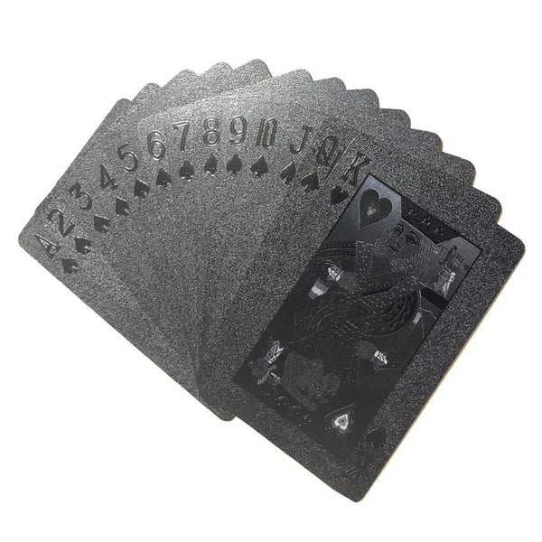 Black Metallic Spilling Card Death Skulls Poker Care Heavy Metal