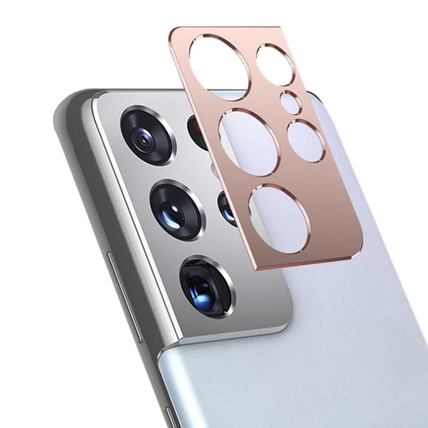 Galaxy S21 Ultra Linsskydd Skydd för Kamera Kameralins Roséguld