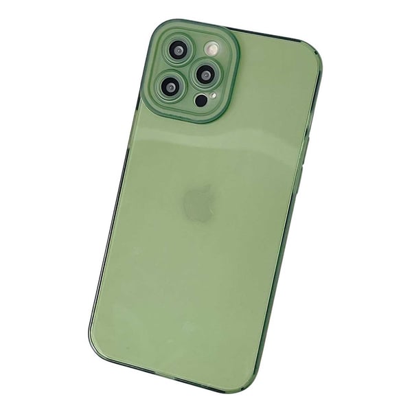 iPhone 12 Tunt Grönt Genomskinligt Skal Transparent