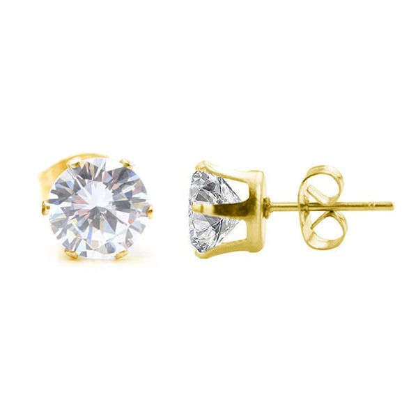 2 -pakk gullkrystallpiercing øreringer piercing smykker - 8mm 2 -pakk gullkrystallpiercing øreringer piercing smykker - 8mm