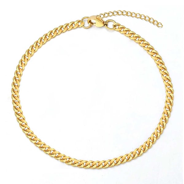 Justerbar Pansarlänk Kedjearmband Guld Kedja 3mm