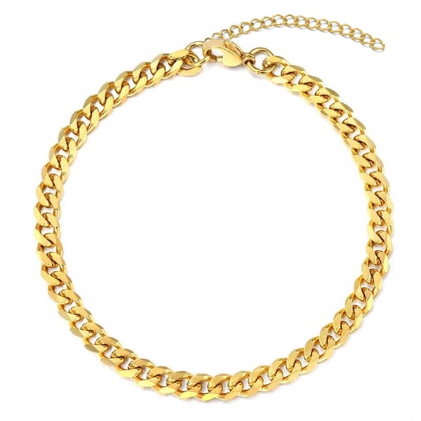 Justerbar Pansarlänk Kedjearmband Guld Kedja 5mm