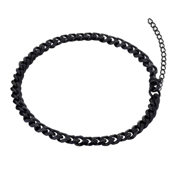 Justerbar Pansarlänk Kedjearmband Svart Kedja 5mm