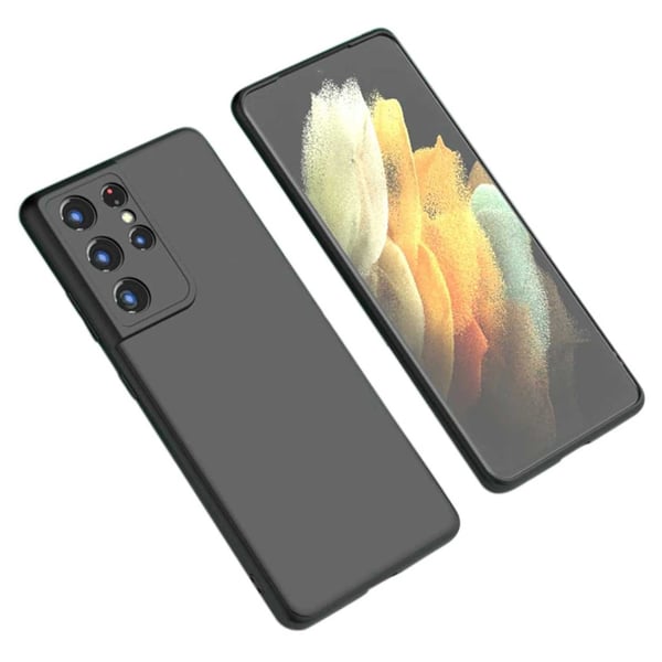 Tunt Svart Galaxy S22 Ultra Skal Mobilskal Med Linsskydd