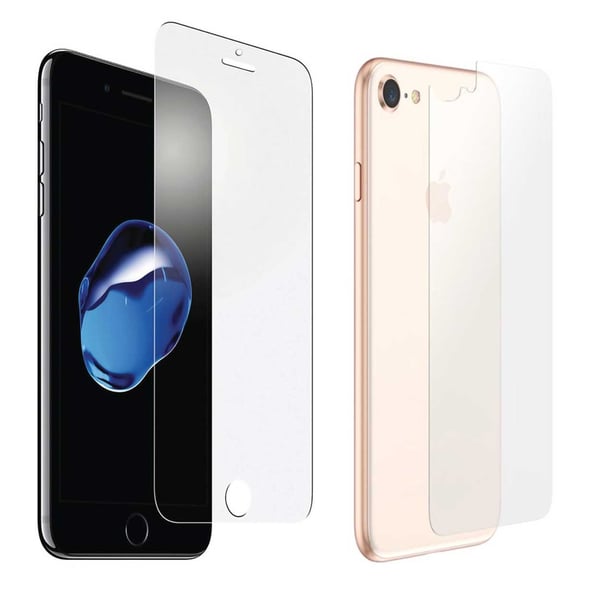 2-Pack Iphone 8 Plus HD Skärmskydd + Skyddsfilm för Baksida