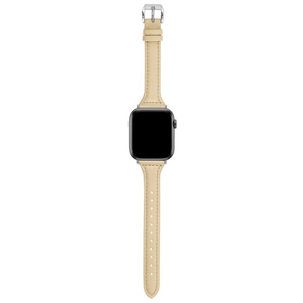Lærarmbånd Apple Watch 42/44/45 1/2/3/4/5/6/7/Se Smalt gul
