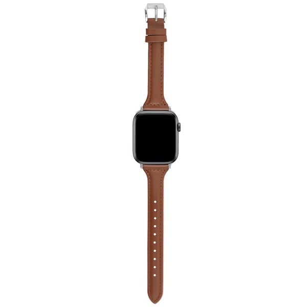 Lærarmbånd Apple Watch 42/44/45 1/2/3/4/5/6/7/Se Smalt Brown