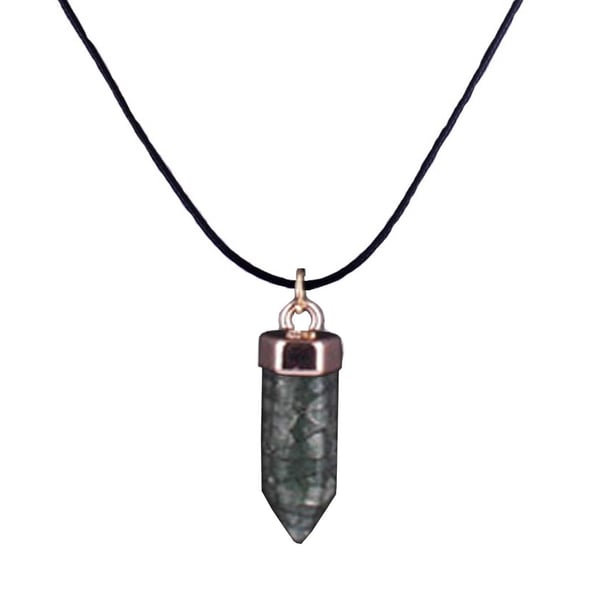 Halsband med Energisten Resin Quarts Grön Jade