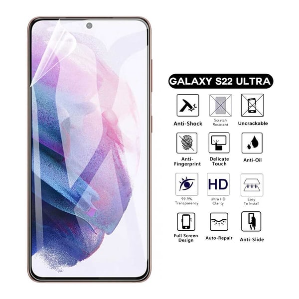 Heltäckande Galaxy S22 Ultra Skärmskydd Nanoedge Skyddsplast