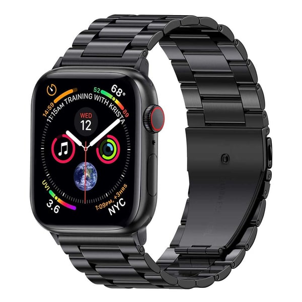 Apple Watch 42/44/45 Metal Link Armbånd svart Apple Watch 42/44/45 Metal Link Armbånd svart
