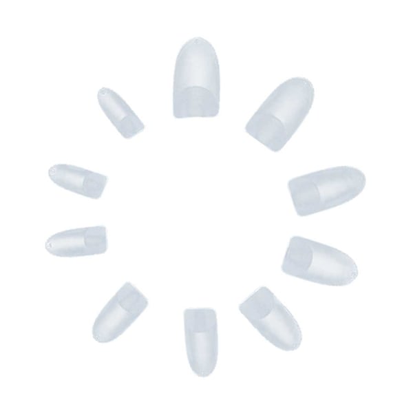 500 pcs negletips ovale klare løse negle akryl tip