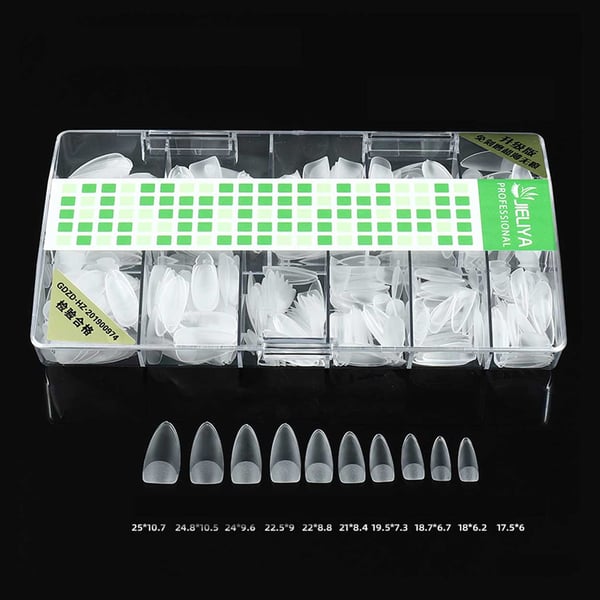 500st Nail Tips Short Stiletto Clear Loose Nails Acrylic Tips