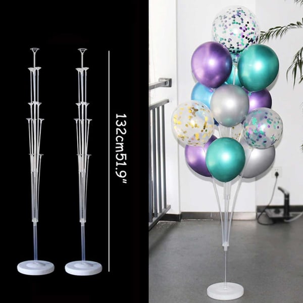 2-Pack Ballongställ Hållare för 13 Ballonger Fest Födelsedag