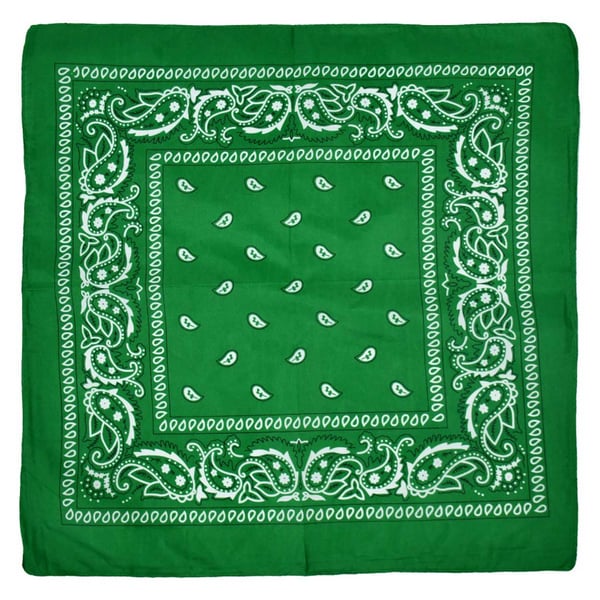 Bandana huivi huivi nuuska kangas paisley kuvio vihreä