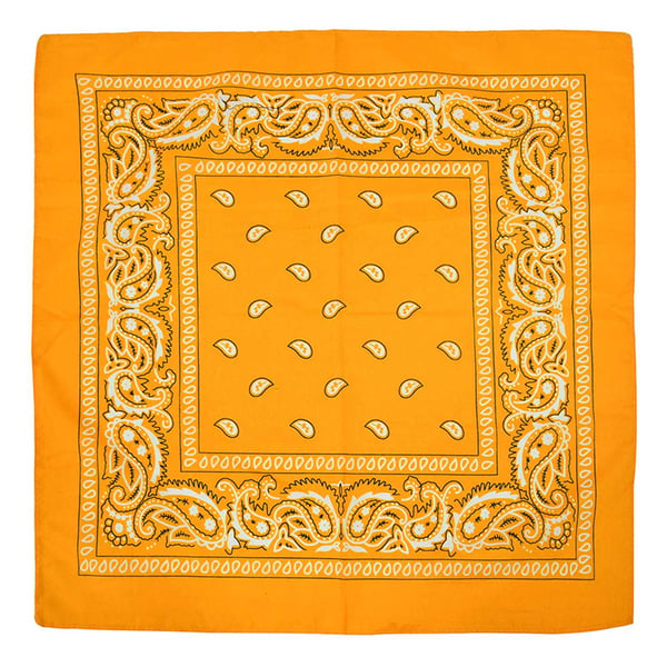 Bandana Scarf Sjal Snusnäsduk Paisleymönster Ljus Orange