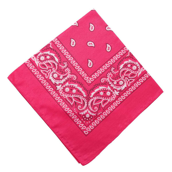 Bandana Scarf Sjal Snusnäsduk Paisleymönster Rosa