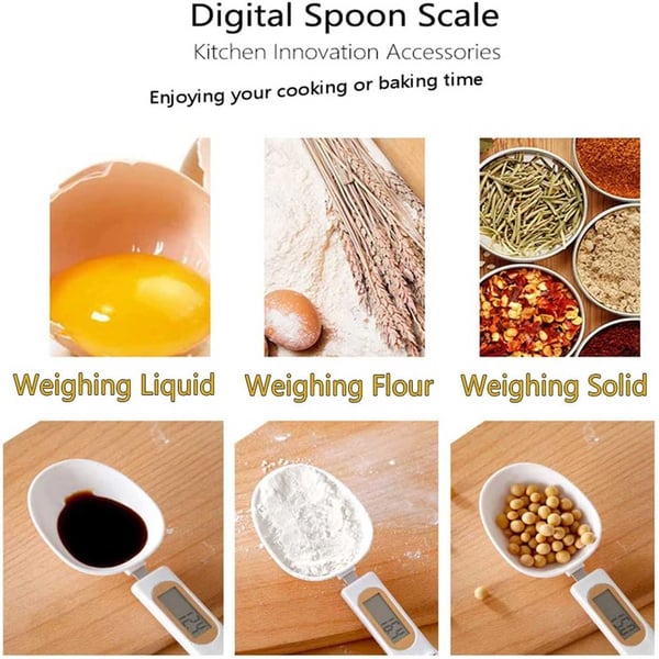 Digital kjøkkenbølge med skje scoop skje bølge 500g/0,5g matlaging