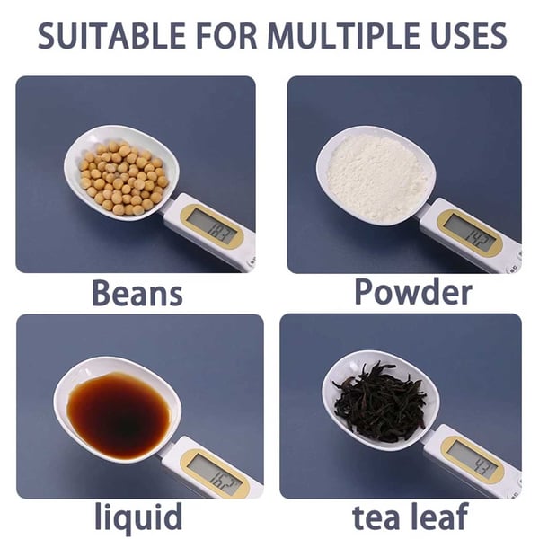 Digital kjøkkenbølge med skje scoop skje bølge 500g/0,5g matlaging