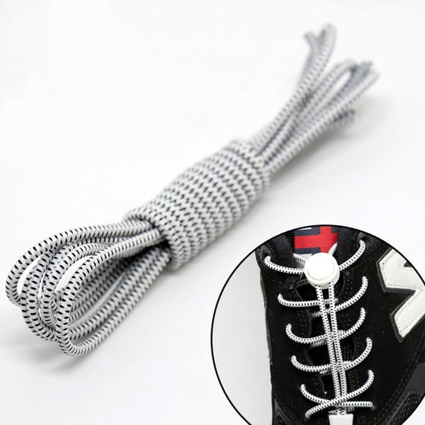 Elastiska Skosnören (Inklusive Dragsko) – No Tie Shoelaces – Vit