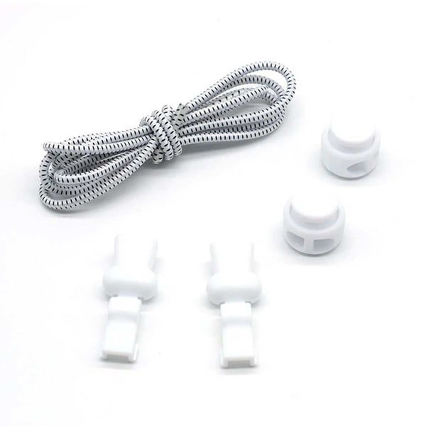 Elastiska Skosnören (Inklusive Dragsko) – No Tie Shoelaces – Vit