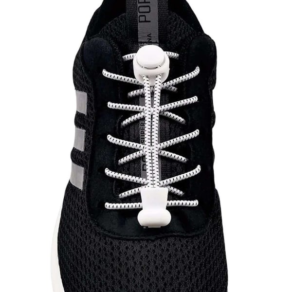 Elastiska Skosnören (Inklusive Dragsko) – No Tie Shoelaces – Vit