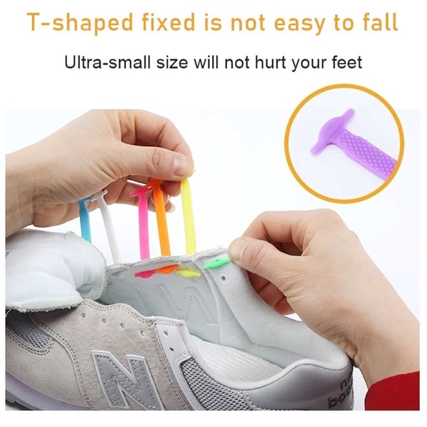 Elastic Laces Silikon - For alle slags sko hvite