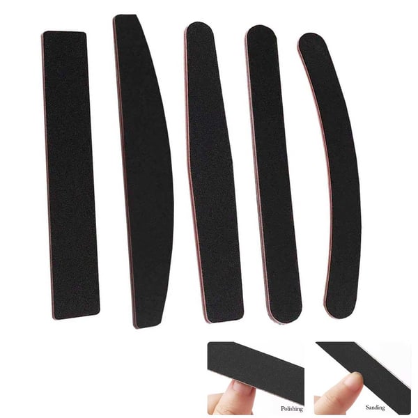 Dubbelsidiga Nagelfilar 5-pack – 100/180 Nagelfil Svart