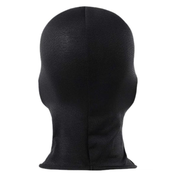Ohut musta balaclava -hiihtomaski ryöstö hattu 2 reikää