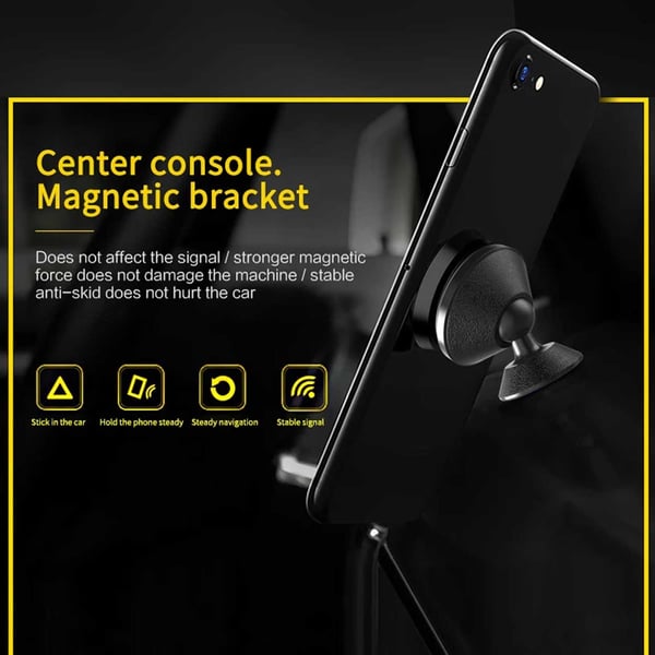 Mobilholder med magnet - roterbar bilholder gull