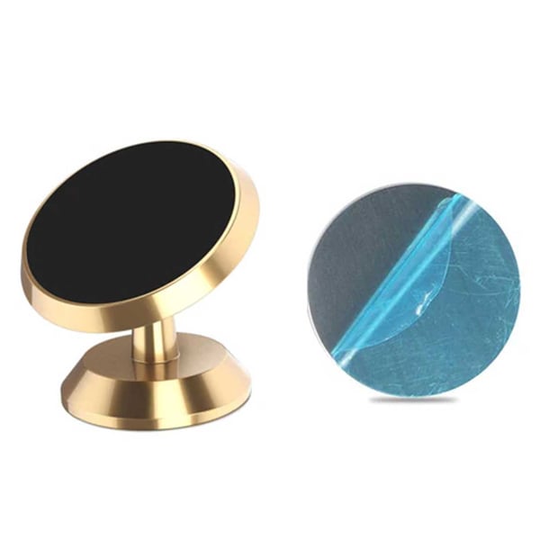 Mobilholder med magnet - roterbar bilholder gull