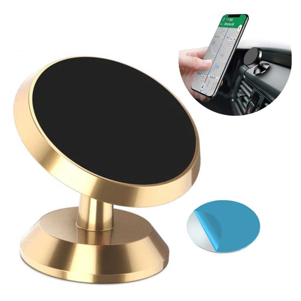 Mobilhållare med Magnet – Roterbar Bilhållare Guld