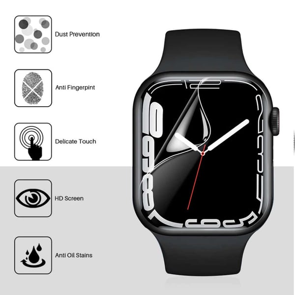 3-pakke Apple Watch 7/8 41mm skærmbeskytter omfattende