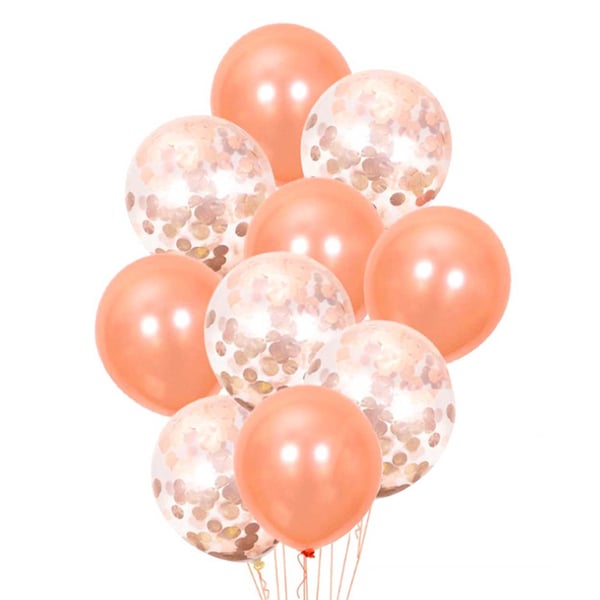 10-pakkauspakkauspallot konfettiballons syntymäpäivä ruusukulta