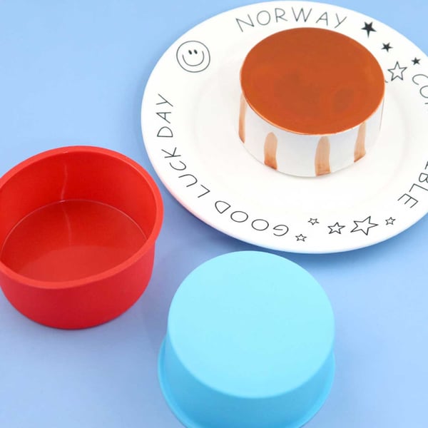 Liten Rund Bakform Silikon Tårtform 10cm