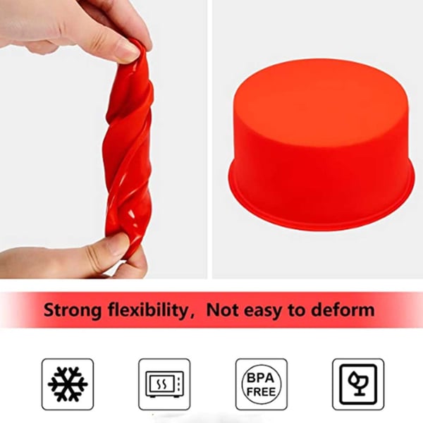 Liten Rund Bakform Silikon Tårtform 10cm