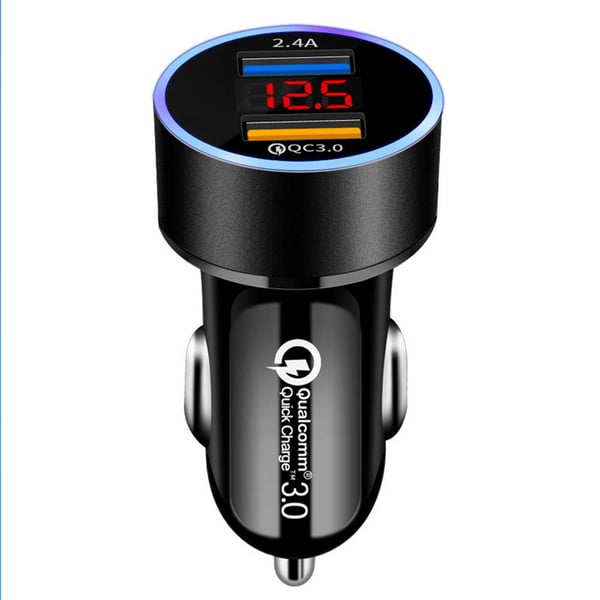 Billader dobbelt USB SuperSnab 22.5W 2.4A QC 3.0