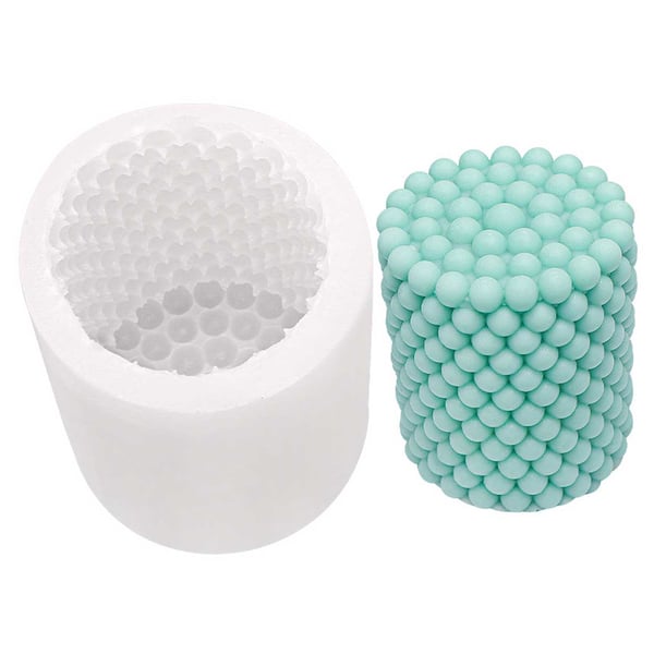 Ljusform DIY Stearinljus Cylinder med Kulor 7cm
