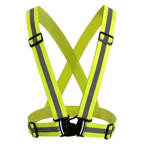 2-Pack Reflexväst Reflexsele för Löpning och Cykling Neon Gul