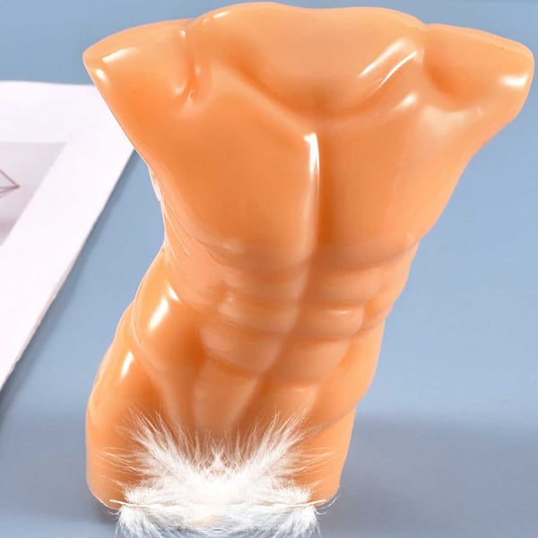 Ljusform Stearinljus 3D Manskropp 10cm