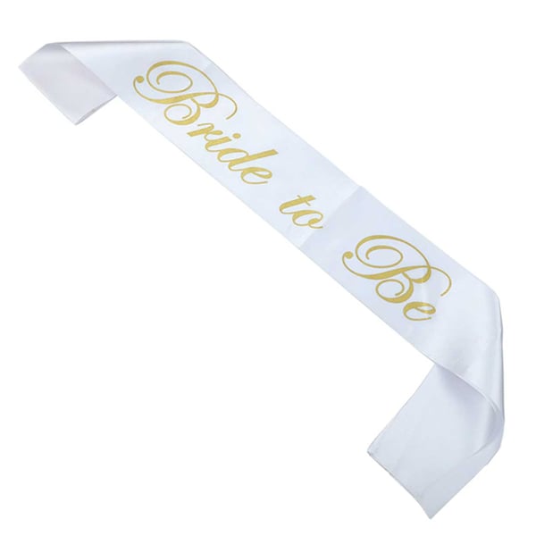 Bride To Be Ordensband Banderoll Vit Guld